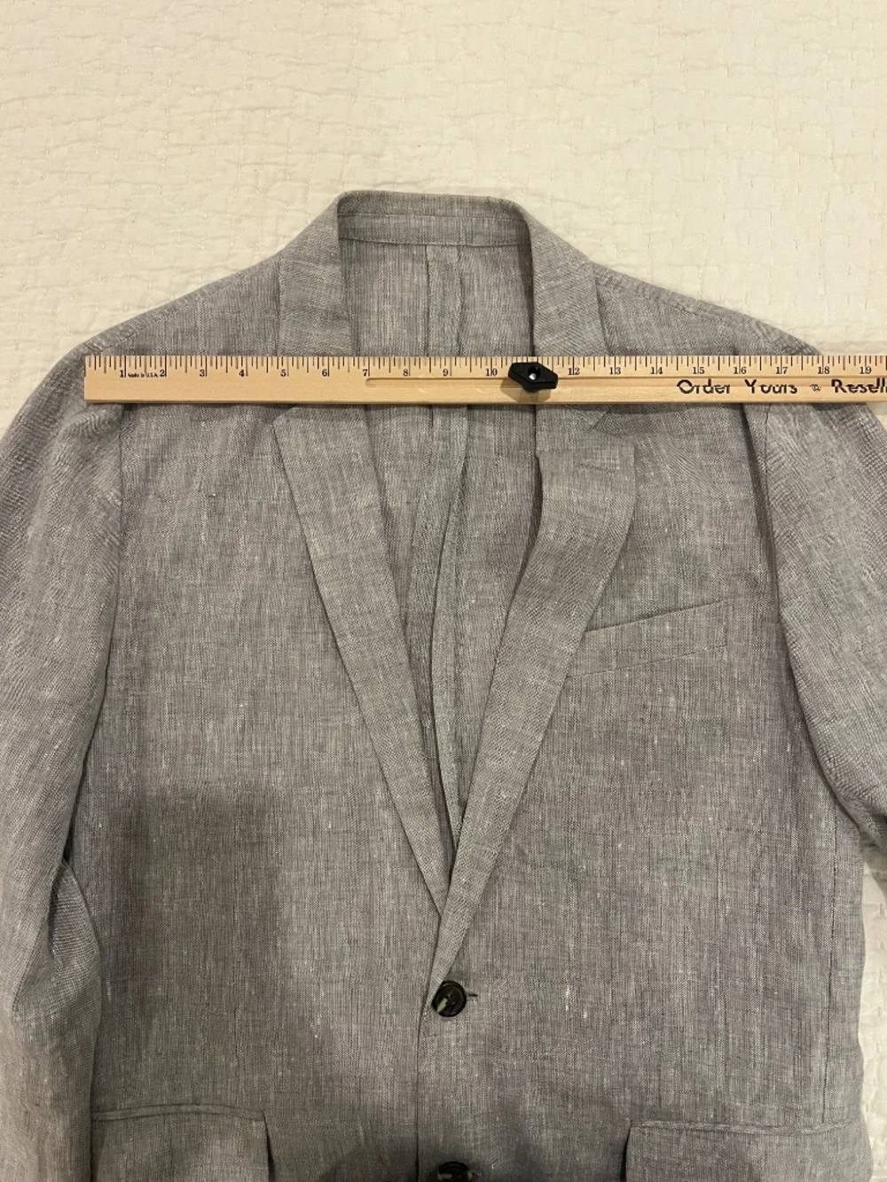 J Crew Thompson Blazer Mens 40 Gray Linen Unstructured Summer Lightweight Beach
